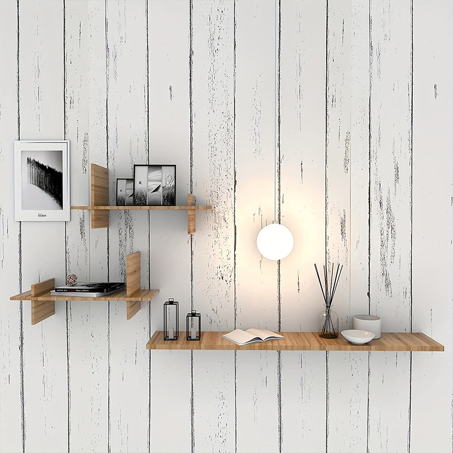 Retro Style White Wood Grain M - đánh giá và giá Pvc Panel Background